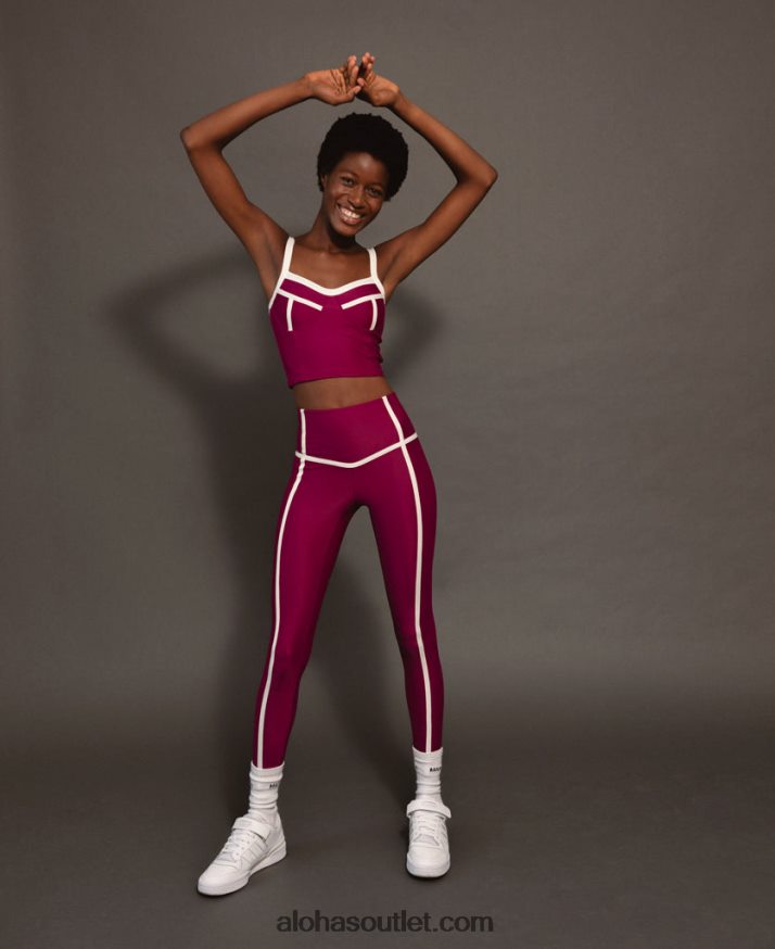 mulheres costela de flecha - sutiã esportivo roxo Alohas 4P88ZX780 vinho borgonha
