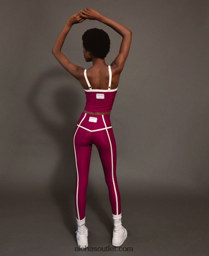 mulheres costela de flecha - sutiã esportivo roxo Alohas 4P88ZX780 vinho borgonha