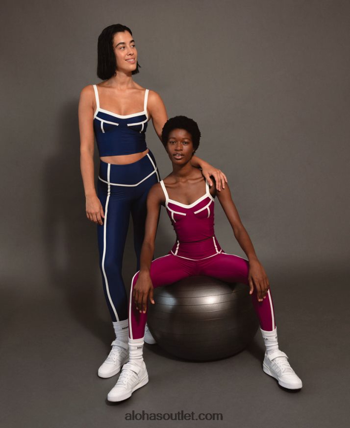 mulheres costela de flecha - sutiã esportivo roxo Alohas 4P88ZX780 vinho borgonha