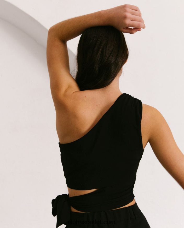 mulheres ímã - top de algodão preto Alohas 4P88ZX775 preto
