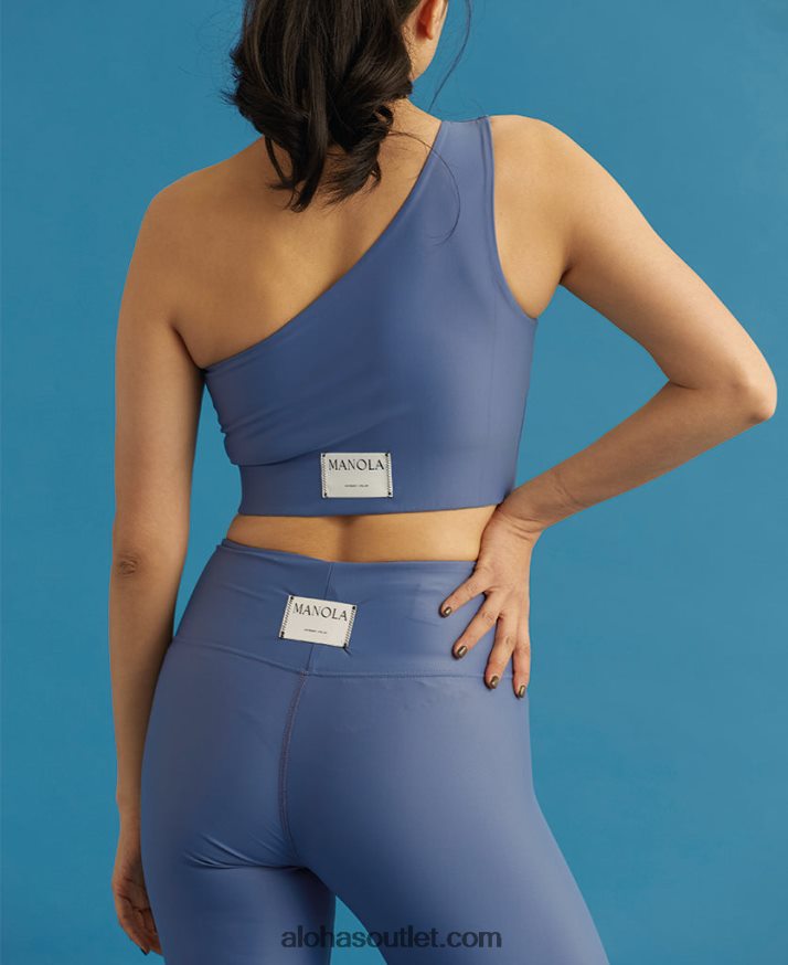 mulheres ombro nu - top econyl azul escuro Alohas 4P88ZX773 Niágara