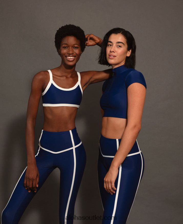 mulheres top ribet - top esportivo azul Alohas 4P88ZX986 eclipse azul