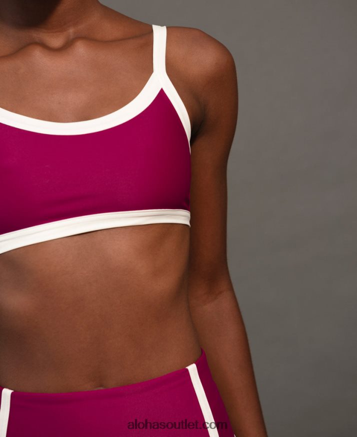mulheres top ribet - top esportivo roxo Alohas 4P88ZX987 vinho