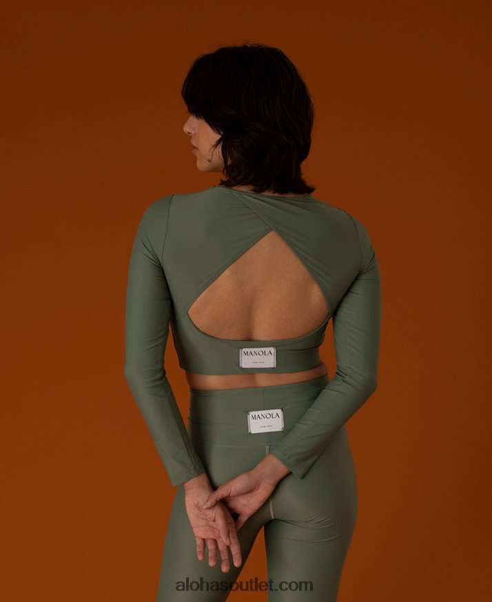 mulheres triângulo central - top econyl verde Alohas 4P88ZX660 exército verde
