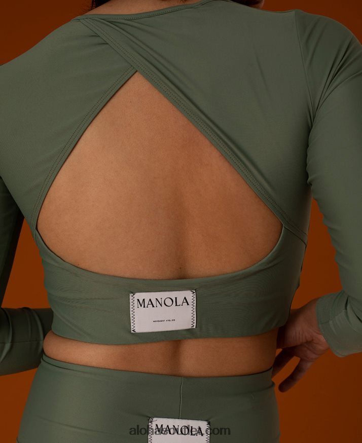 mulheres triângulo central - top econyl verde Alohas 4P88ZX660 exército verde