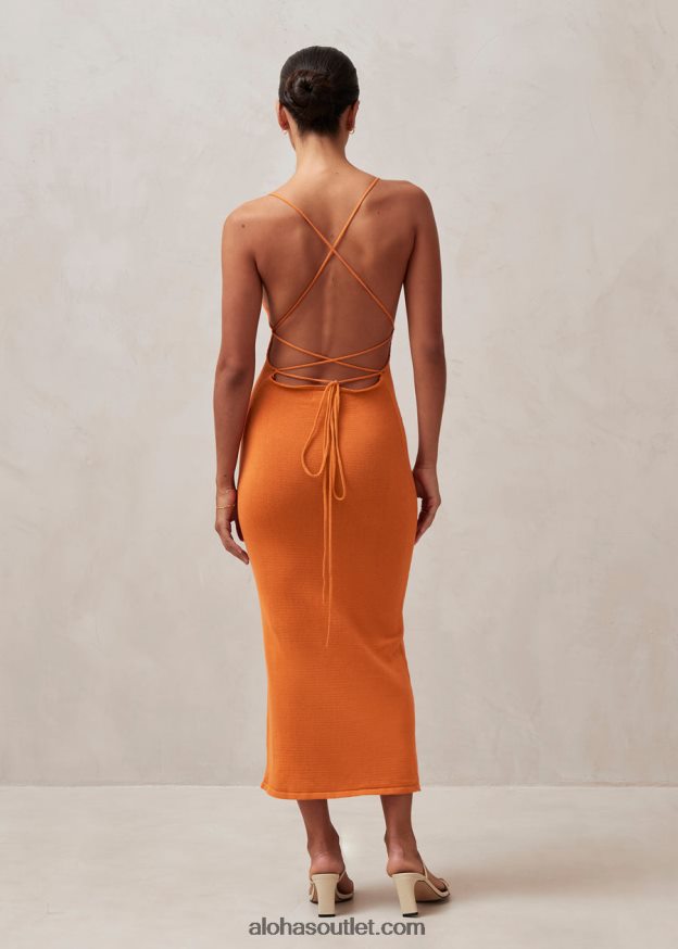 mulheres alça delicada - vestido malha laranja Alohas 4P88ZX603 laranja clementina
