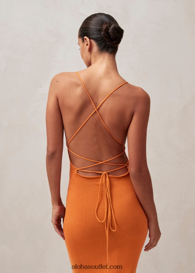 mulheres alça delicada - vestido malha laranja Alohas 4P88ZX603 laranja clementina
