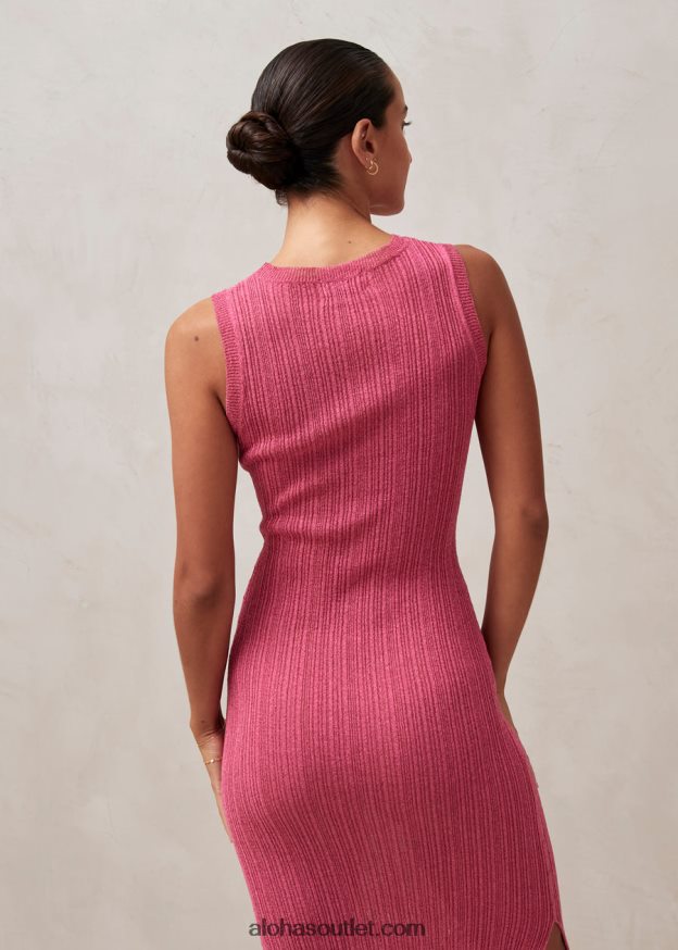 mulheres breezy glim - vestido de malha rosa Alohas 4P88ZX615 brilho magenta