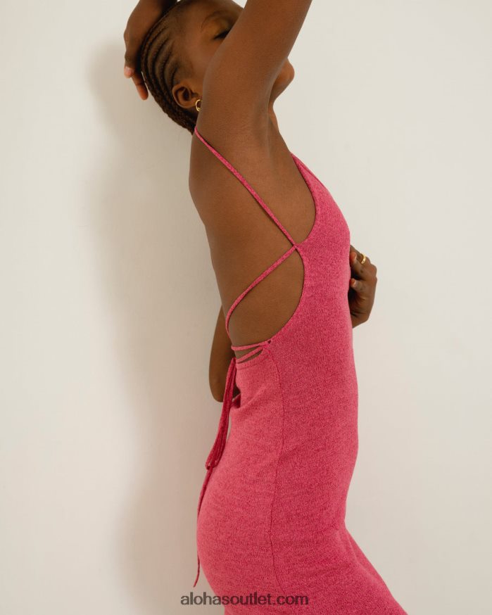 mulheres campbell glim - vestido de malha rosa Alohas 4P88ZX631 brilho magenta