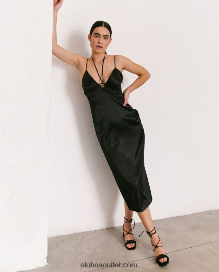mulheres coruja da noite - vestido preto Alohas 4P88ZX791 preto