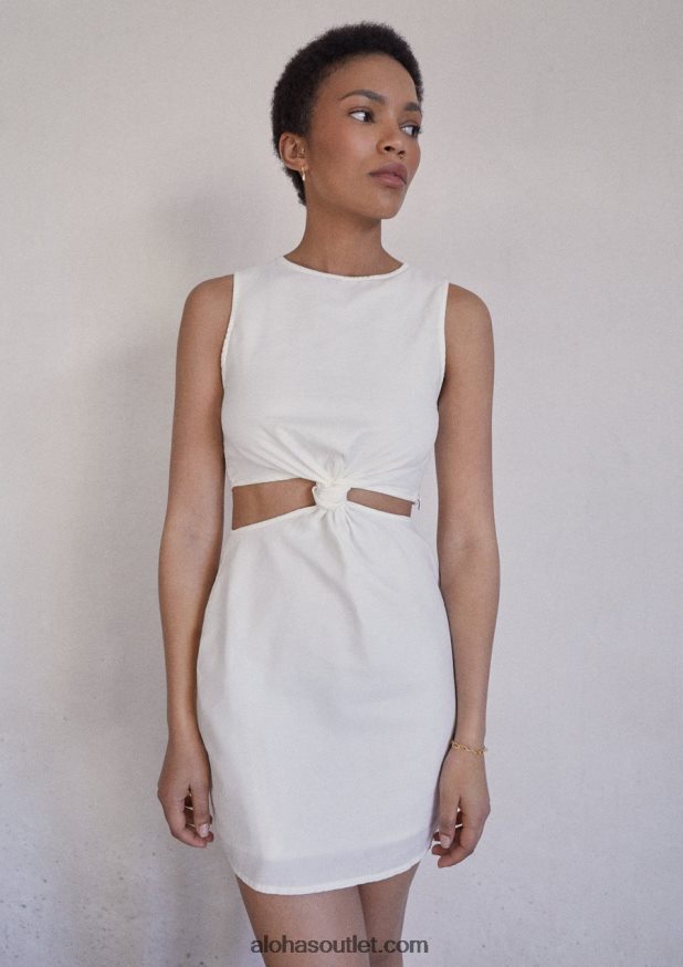 mulheres dally - vestido branco de algodão Alohas 4P88ZX910 off white