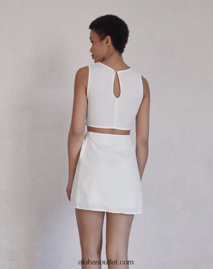 mulheres dally - vestido branco de algodão Alohas 4P88ZX910 off white