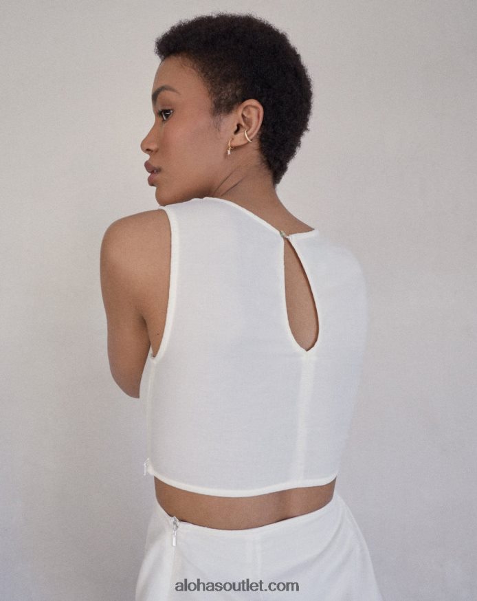 mulheres dally - vestido branco de algodão Alohas 4P88ZX910 off white