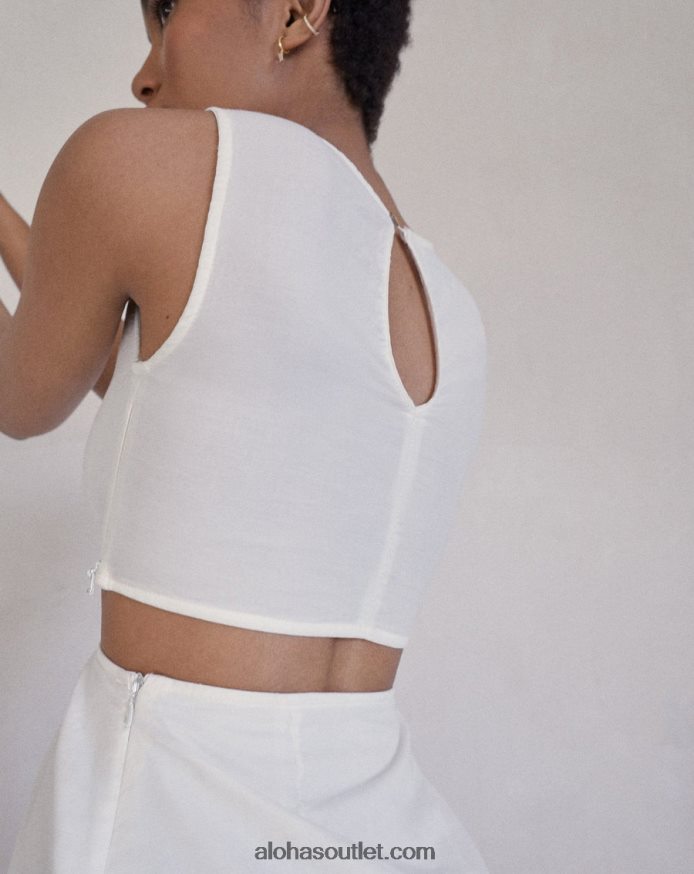 mulheres dally - vestido branco de algodão Alohas 4P88ZX910 off white