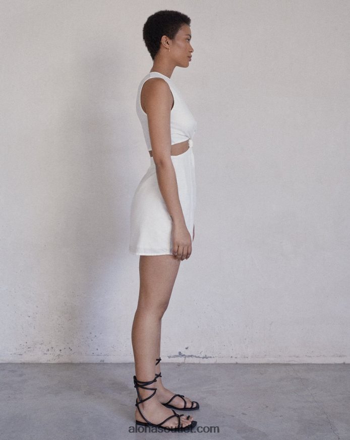 mulheres dally - vestido branco de algodão Alohas 4P88ZX910 off white
