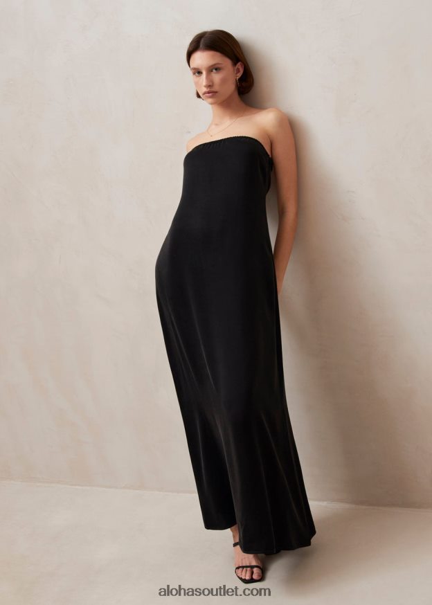mulheres ilia - vestido maxi preto Alohas 4P88ZX598 preto