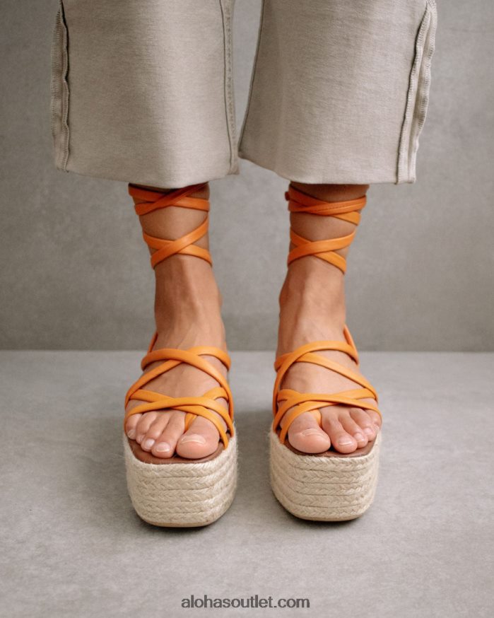 mulheres paw-paw - alpargatas de couro laranja Alohas 4P88ZX405 borrife laranja