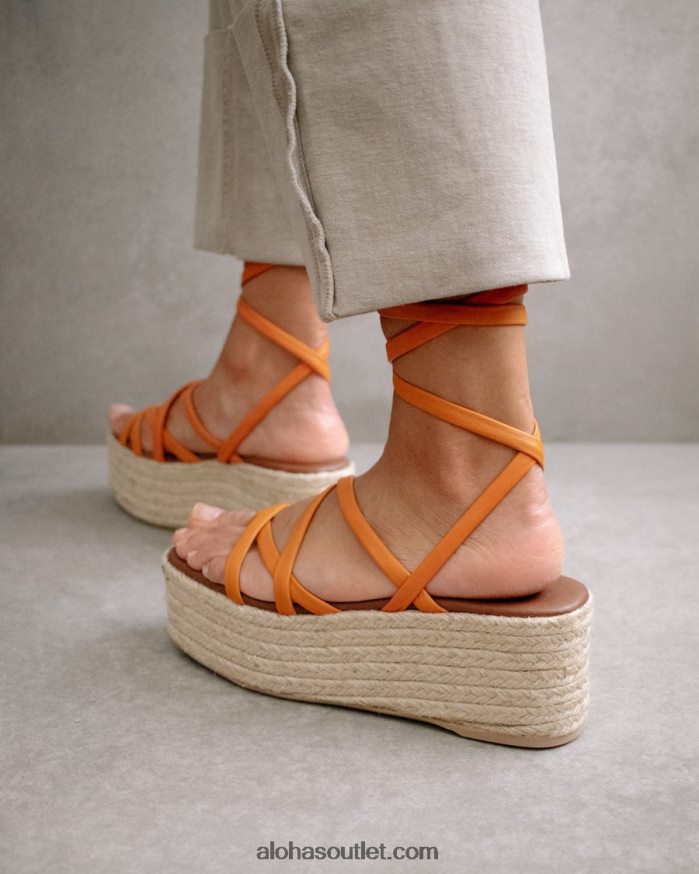 mulheres paw-paw - alpargatas de couro laranja Alohas 4P88ZX405 borrife laranja