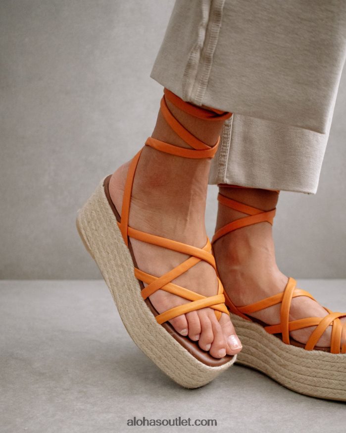 mulheres paw-paw - alpargatas de couro laranja Alohas 4P88ZX405 borrife laranja