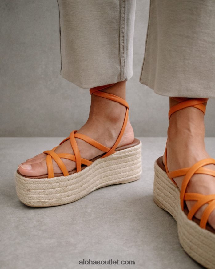 mulheres paw-paw - alpargatas de couro laranja Alohas 4P88ZX405 borrife laranja