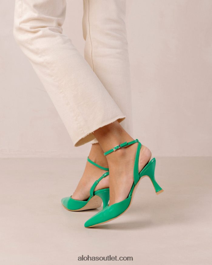 mulheres cinderela brilhante - bombas de couro verde Alohas 4P88ZX89 verde brilhante