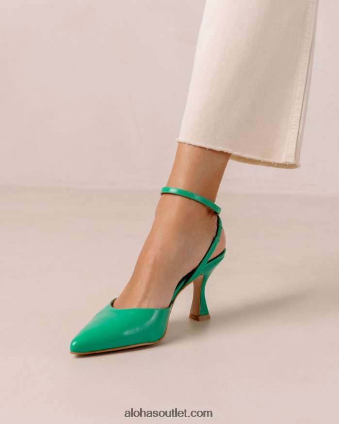 mulheres cinderela brilhante - bombas de couro verde Alohas 4P88ZX89 verde brilhante