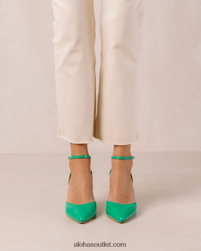 mulheres cinderela brilhante - bombas de couro verde Alohas 4P88ZX89 verde brilhante