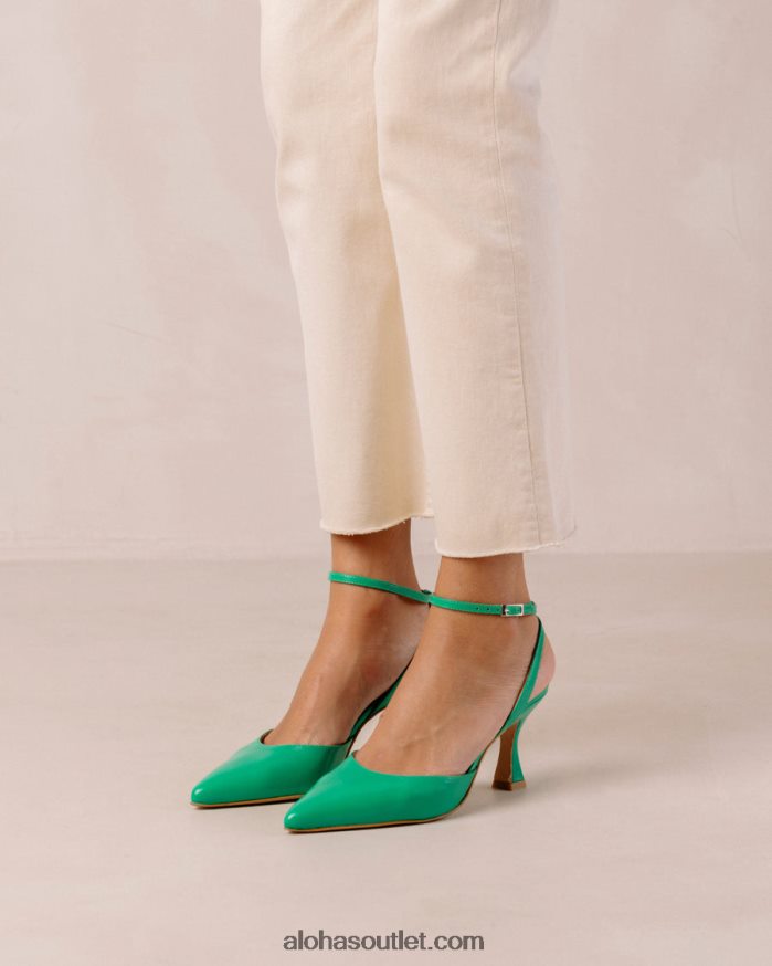 mulheres cinderela brilhante - bombas de couro verde Alohas 4P88ZX89 verde brilhante