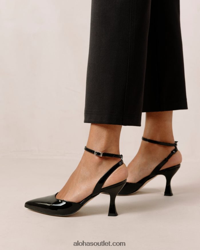 mulheres cinderela onix - scarpin preto de couro Alohas 4P88ZX88 ônix preto