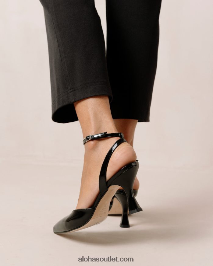 mulheres cinderela onix - scarpin preto de couro Alohas 4P88ZX88 ônix preto