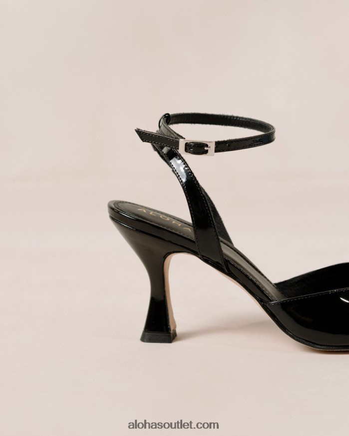 mulheres cinderela onix - scarpin preto de couro Alohas 4P88ZX88 ônix preto