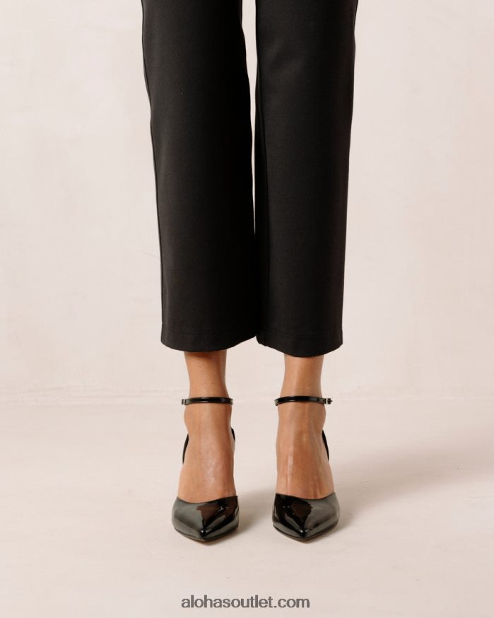 mulheres cinderela onix - scarpin preto de couro Alohas 4P88ZX88 ônix preto