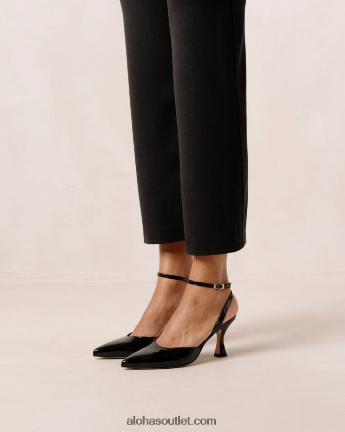 mulheres cinderela onix - scarpin preto de couro Alohas 4P88ZX88 ônix preto