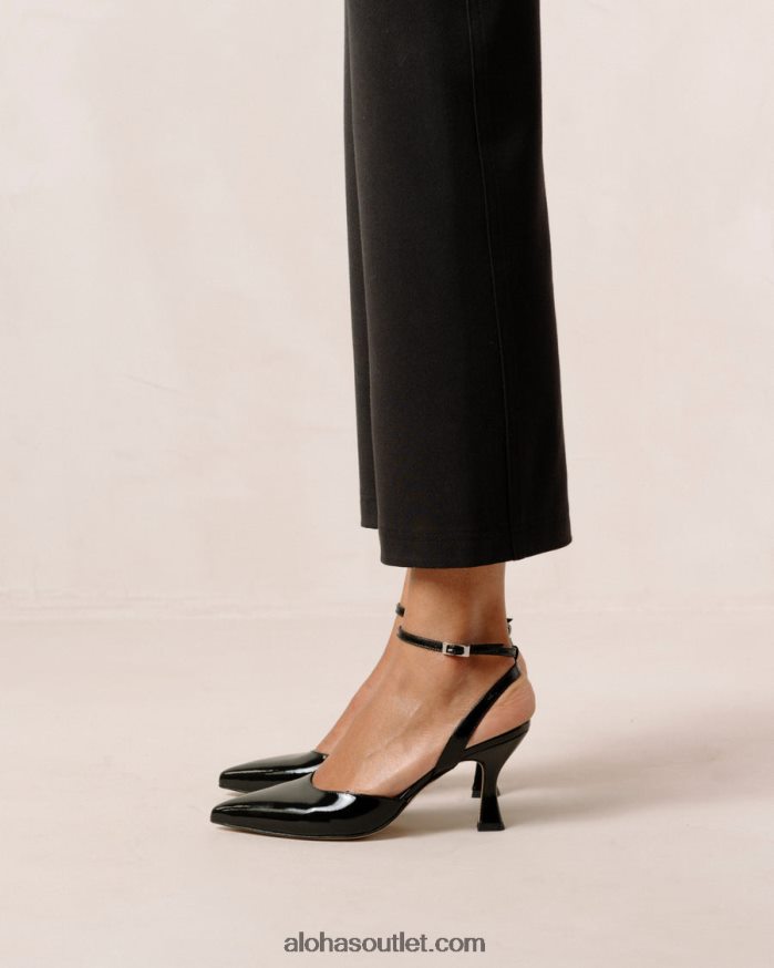 mulheres cinderela onix - scarpin preto de couro Alohas 4P88ZX88 ônix preto