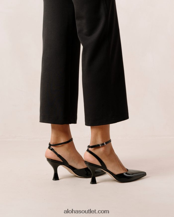 mulheres cinderela onix - scarpin preto de couro Alohas 4P88ZX88 ônix preto