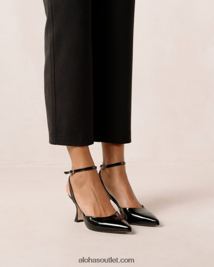 mulheres cinderela onix - scarpin preto de couro Alohas 4P88ZX88 ônix preto
