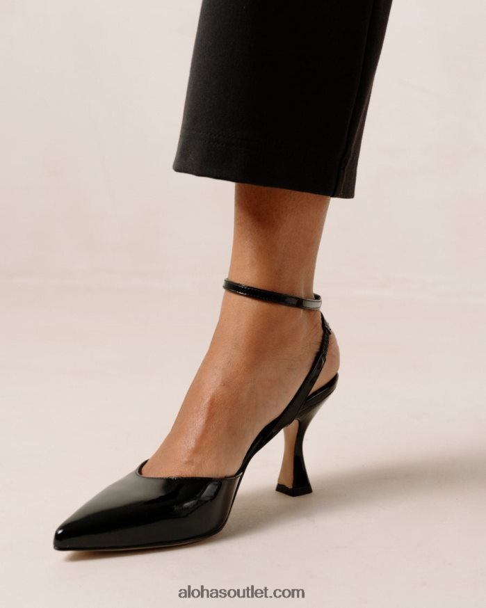 mulheres cinderela onix - scarpin preto de couro Alohas 4P88ZX88 ônix preto