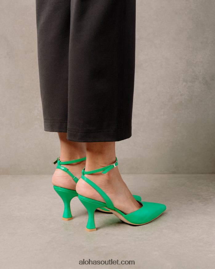mulheres cinderela - sapatos de couro verde brilhante Alohas 4P88ZX87 verde neon