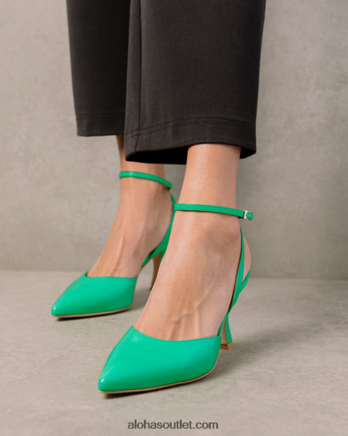 mulheres cinderela - sapatos de couro verde brilhante Alohas 4P88ZX87 verde neon