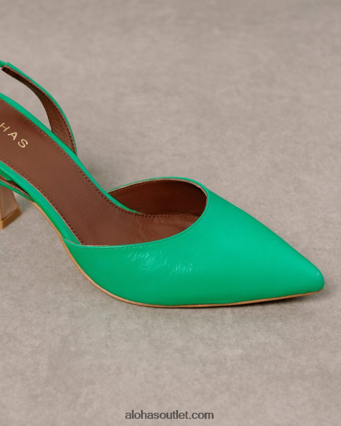 mulheres cinderela - sapatos de couro verde brilhante Alohas 4P88ZX87 verde neon