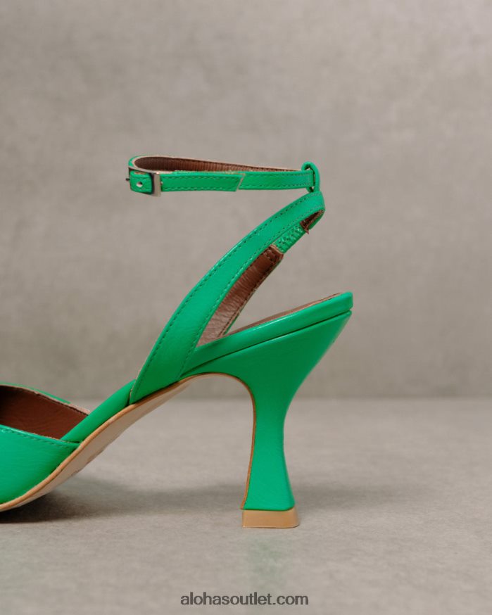 mulheres cinderela - sapatos de couro verde brilhante Alohas 4P88ZX87 verde neon