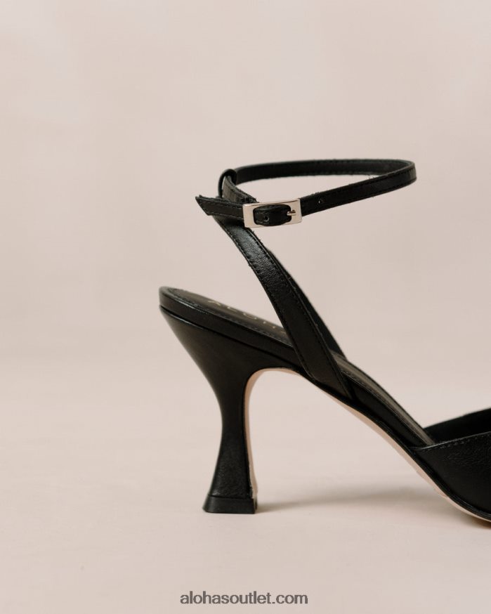 mulheres cinderela - scarpins de couro preto e branco Alohas 4P88ZX82 marfim negro