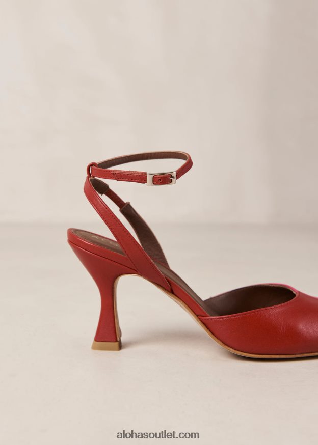 mulheres cinderela - scarpins de couro vermelho e rosa Alohas 4P88ZX80 batom vermelho magenta