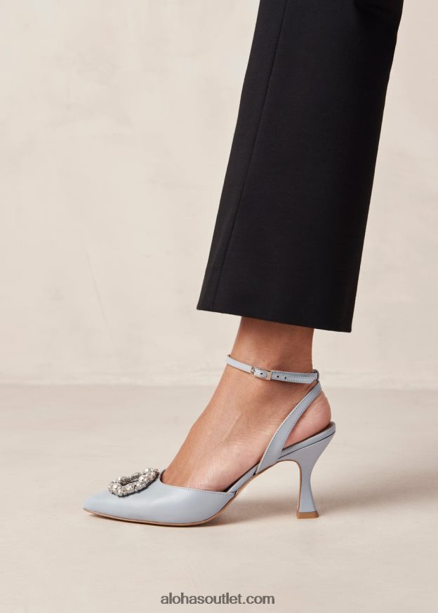 mulheres cristal cinderela - sapatos de couro azul claro Alohas 4P88ZX84 cristal azul bebê