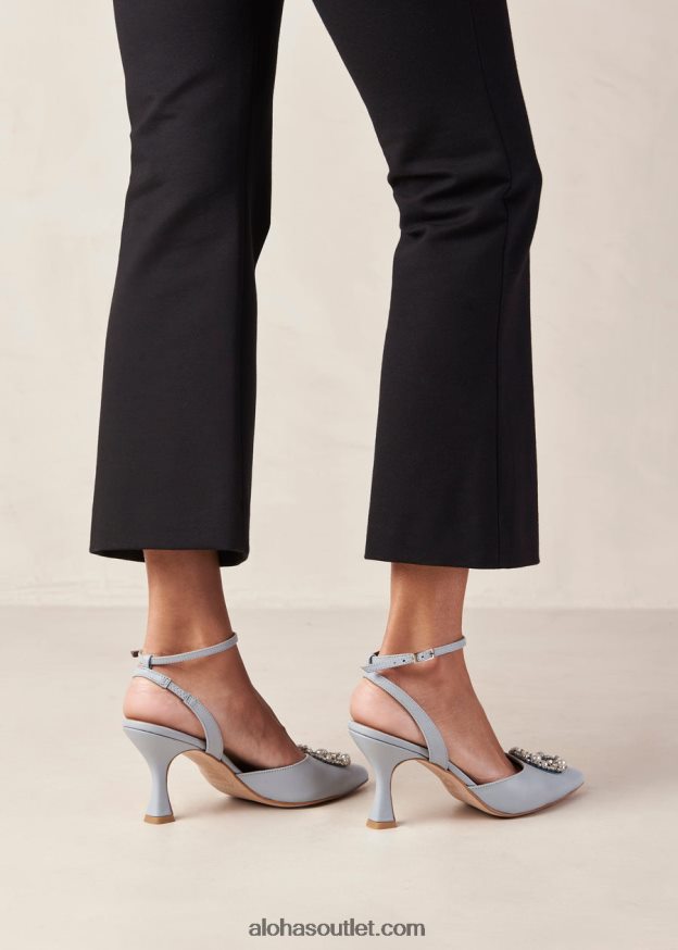 mulheres cristal cinderela - sapatos de couro azul claro Alohas 4P88ZX84 cristal azul bebê