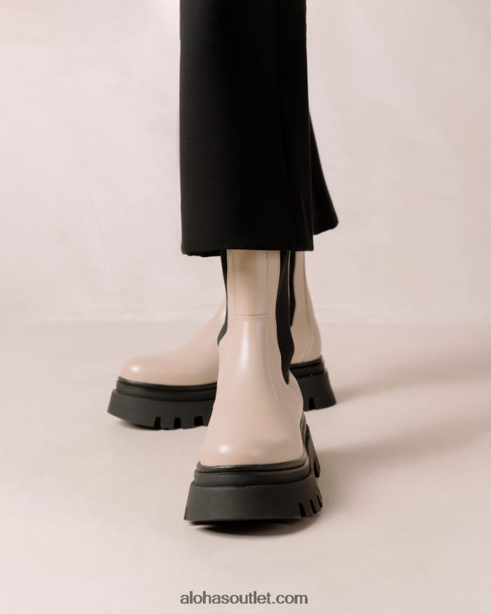 mulheres all rounder - botas de couro bege Alohas 4P88ZX360 pedra bege