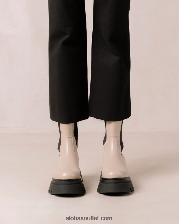 mulheres all rounder - botas de couro bege Alohas 4P88ZX360 pedra bege
