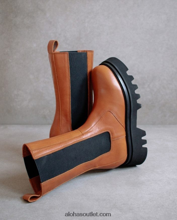 mulheres all rounder - botas de couro marrom Alohas 4P88ZX355 bronzeado