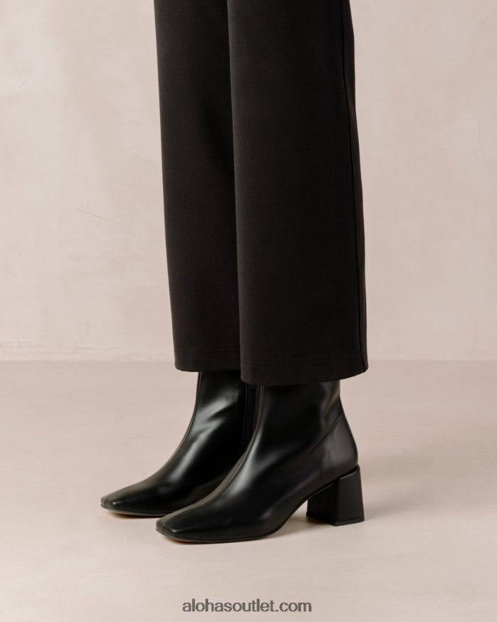 mulheres aquarela - bota preta de couro vegano Alohas 4P88ZX137 preto