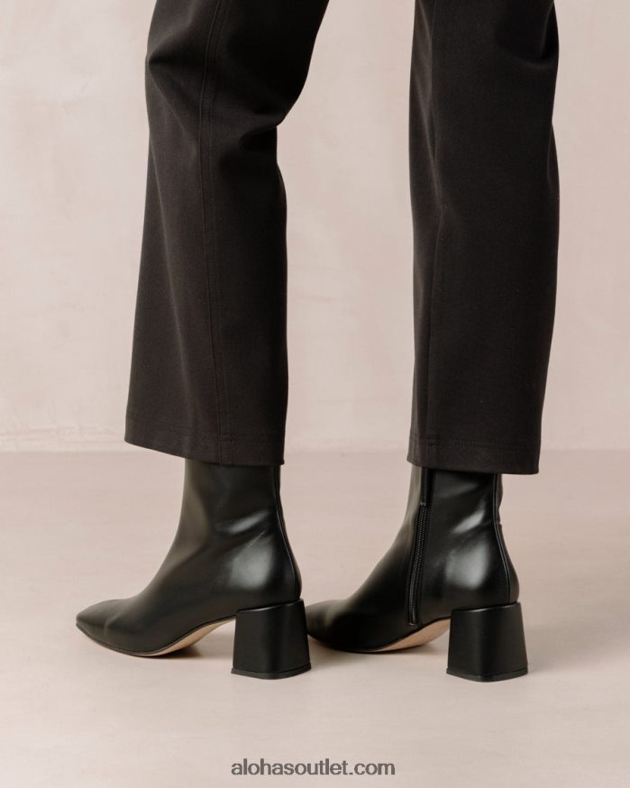 mulheres aquarela - bota preta de couro vegano Alohas 4P88ZX137 preto